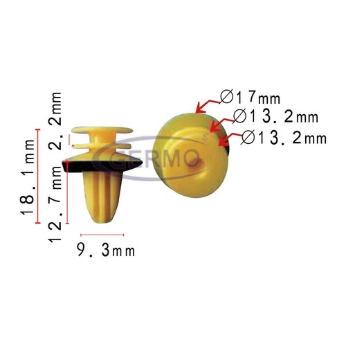 Befestigungs clip - 10, x
